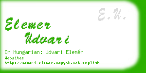 elemer udvari business card